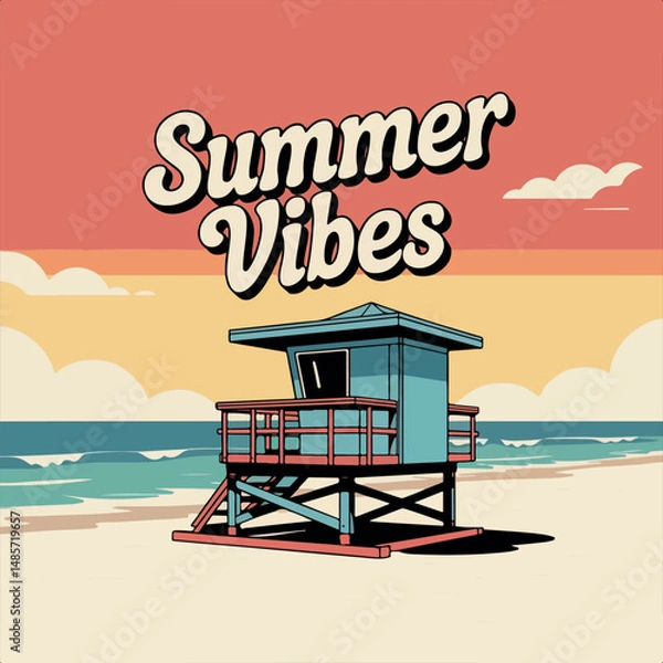 Fototapeta Summer vibes t-shirt design for summer day