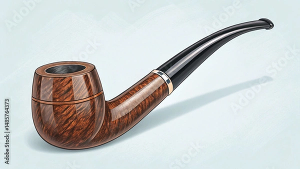 Obraz smoking pipe isolated on white background