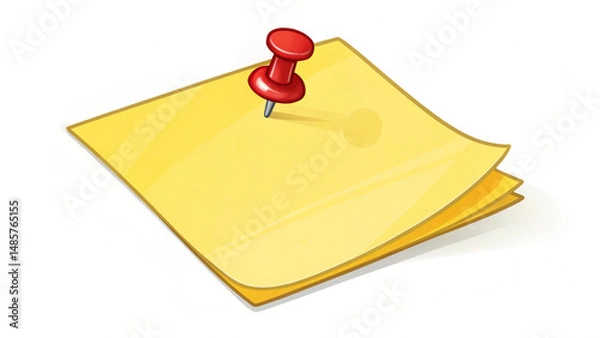 Obraz yellow note with pin