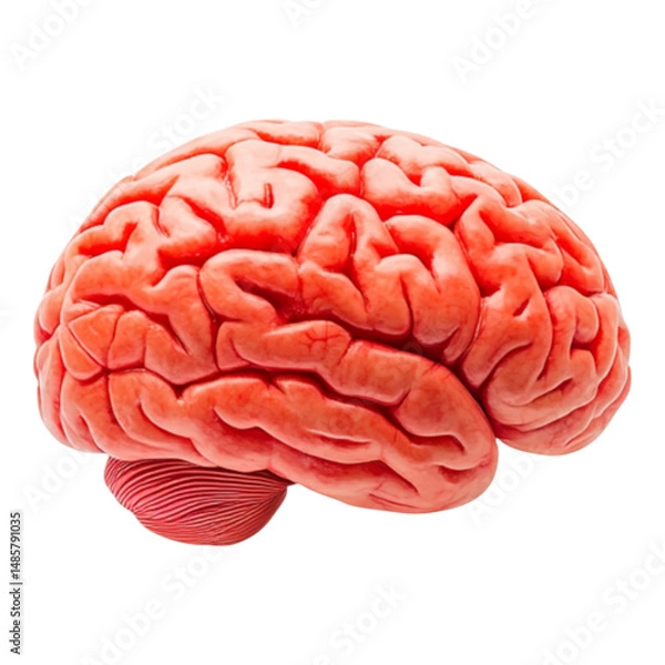 Obraz Human Brain Anatomical Model Isolated on White Background