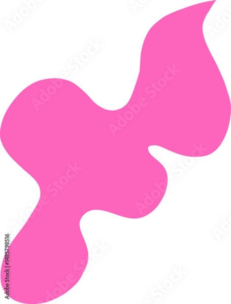 Fototapeta Wavy Splash Blob with Sharp Left Tip