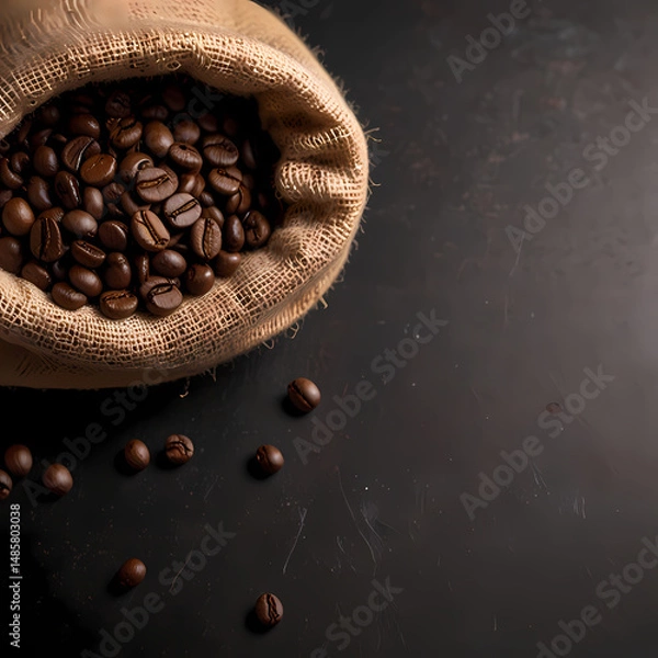 Obraz coffee beans in a bag