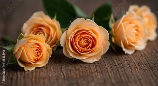 Fototapeta bouquet of orange roses,rose, flower, bouquet, roses, wedding, flowers, love, pink, beauty, nature, blossom, bloom, plant, gift, floral, petal, beautiful