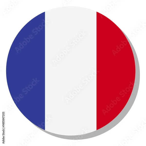 Fototapeta France flag language icon circle