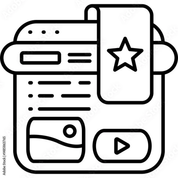 Fototapeta Bookmarking Icon