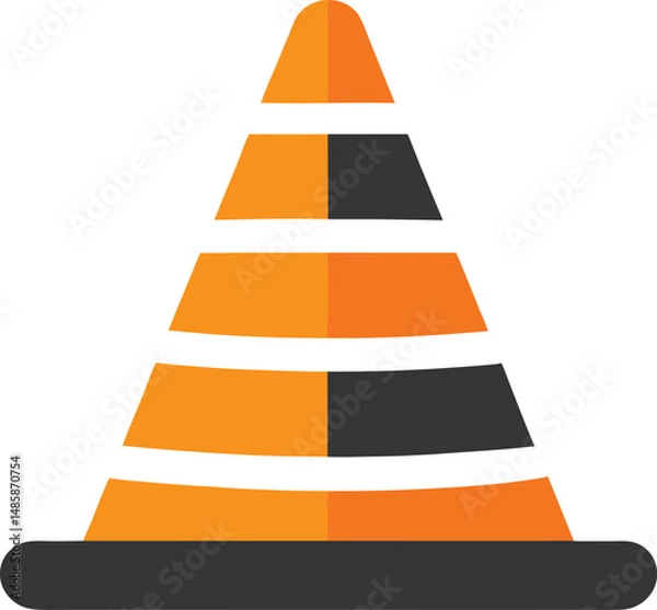 Obraz traffic cone vector illustration
