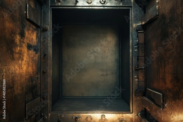 Fototapeta Old Metal Vault Interior