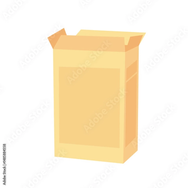 Fototapeta vector plain box packaging for cereal or milk packaging