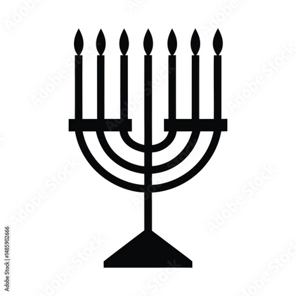 Fototapeta menorah with candles