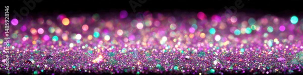 Fototapeta Glittering Shimmering Iridescent Sparkle: Festive Decor and Vibrant Colors for Artistic Projects