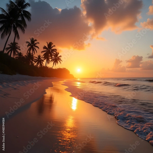 Obraz sunset on the beach