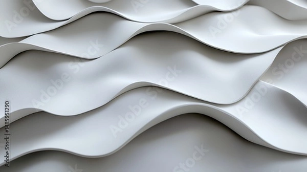 Obraz White Wave Abstract Background