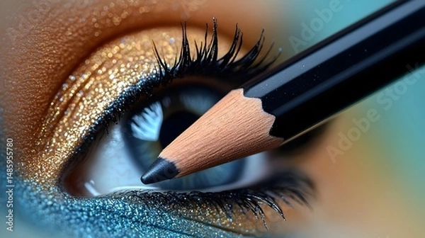 Fototapeta Sharpened Double-Ended Eye Pencil