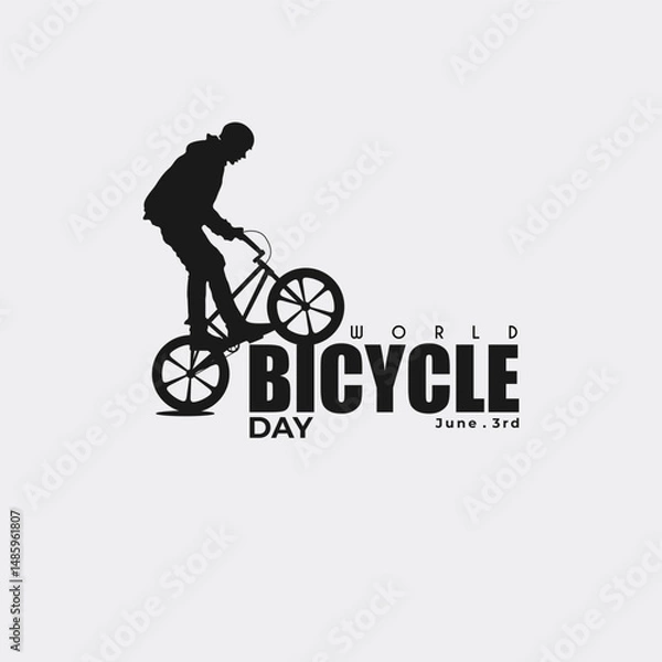 Obraz World Bicycle Day, June 3, awareness-raising sporting activity
