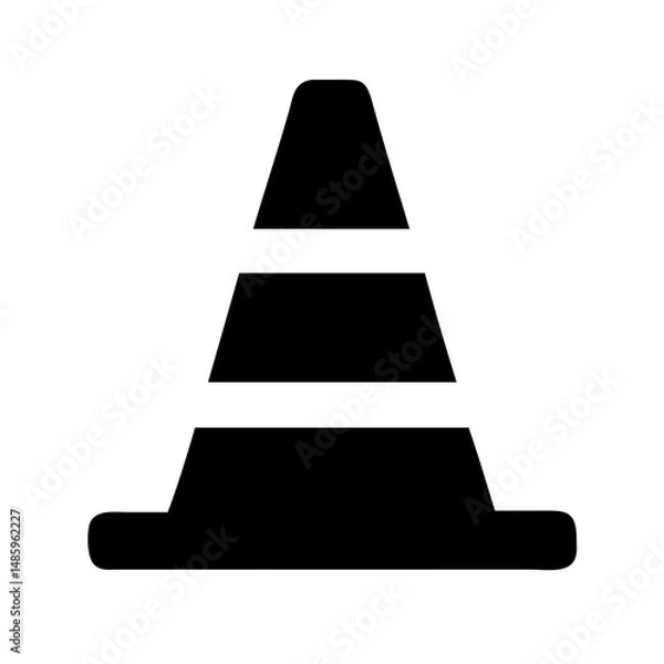 Obraz Construction Barrier Marking Off a Work Zone for Safety and Security