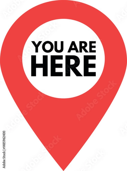 Obraz You are here map pointer icon . You Are Here Location Pointer Pin icon . Vector illustration