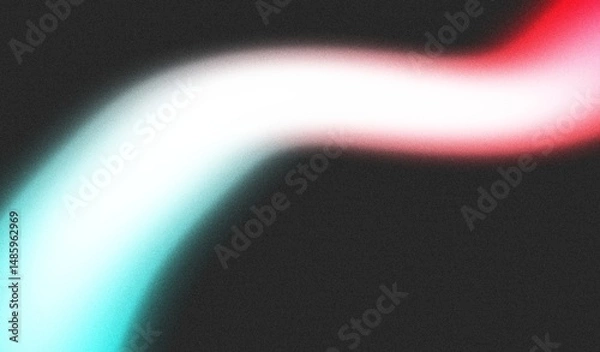 Fototapeta Abstract glowing neon color gradient shape background, red blue color wave grainy backdrop design, bright shine glow effect, noise texture effect.