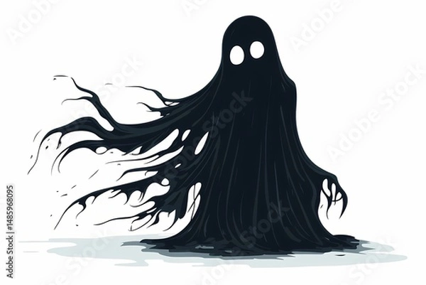 Obraz Mysterious black ghost figure