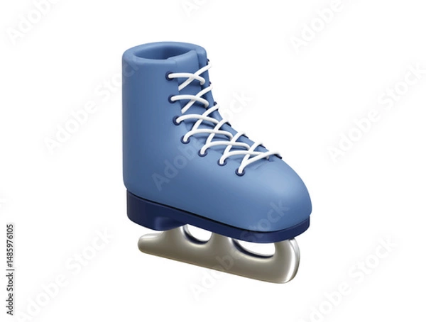 Fototapeta ice skates icon 3d render illustration