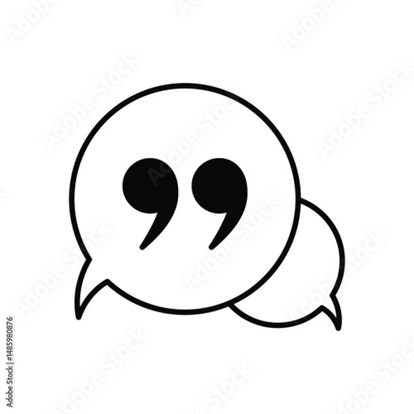Obraz Quotes  Vector icon