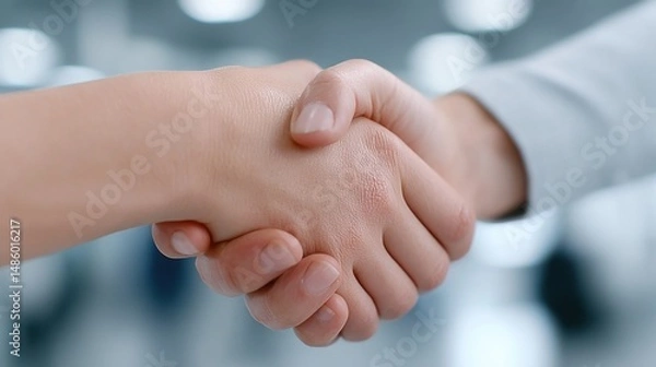Fototapeta Effective Handshake Etiquette for Business Success