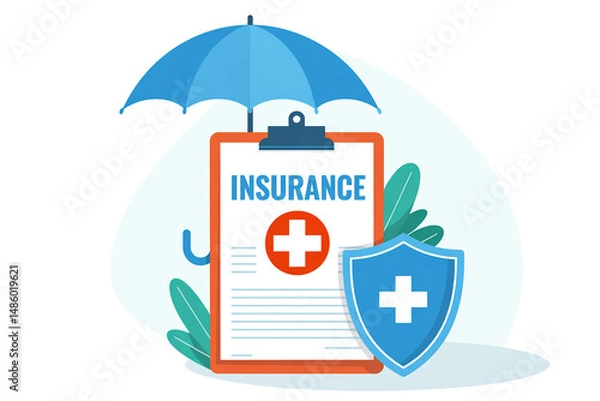 Fototapeta Health insurance protection plan secure coverage