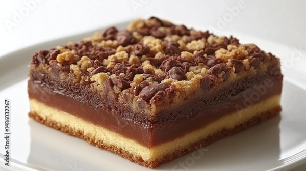 Fototapeta Chocolate, crumble bar dessert