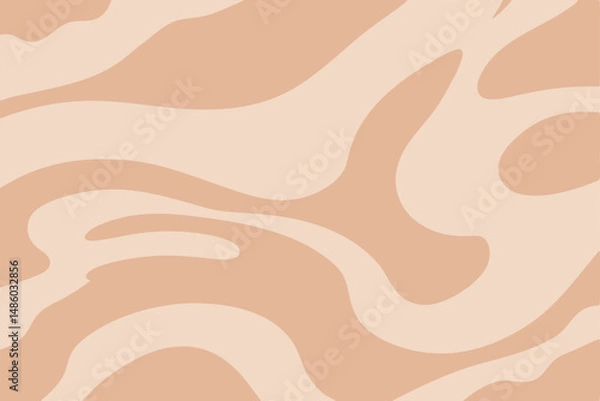 Fototapeta Abstract artistic earth tone background design with seamless wave patterns