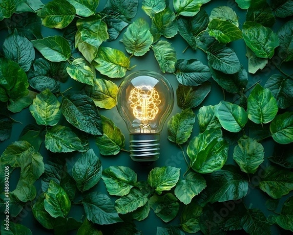 Fototapeta Green startup incubator fostering clean energy and waste free innovations