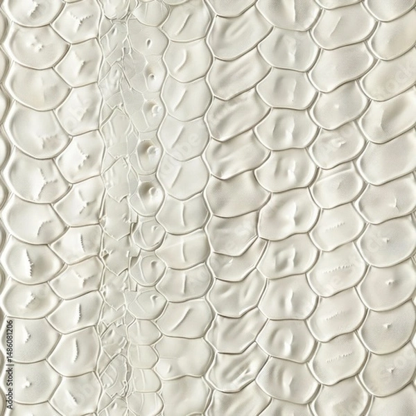 Fototapeta White dragon scale skin as seamless repeating pattern background 1