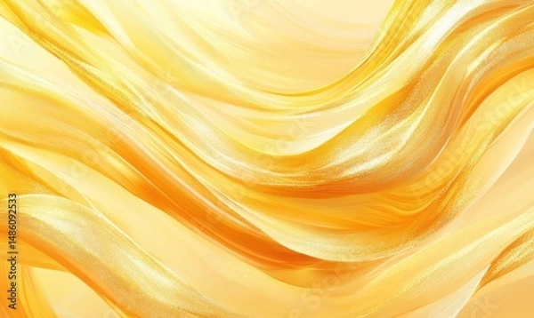Fototapeta Golden Waves Abstract Background