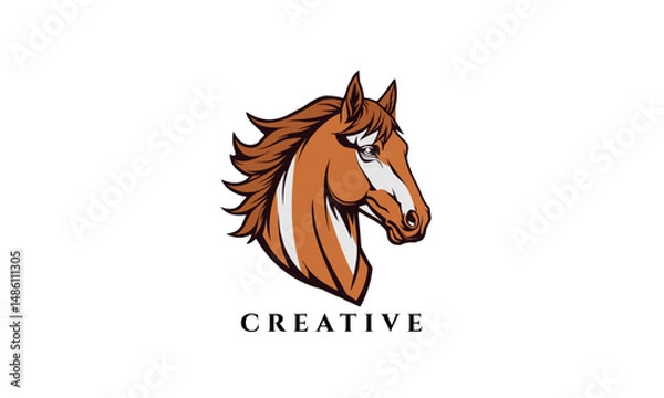 Obraz Running Horse Elegant Logo Template