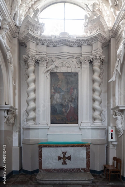 Obraz Church of St Peter and St Paul , baroque styled church in Vilnius, Lithuania

