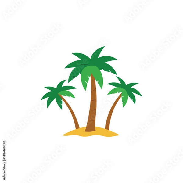 Fototapeta plam trees vector