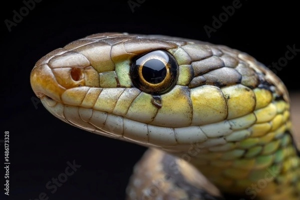 Fototapeta Snake Head Closeup Reptile Scale Pattern Detail