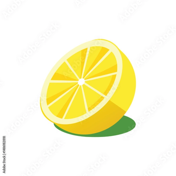 Fototapeta sliced lemon vector