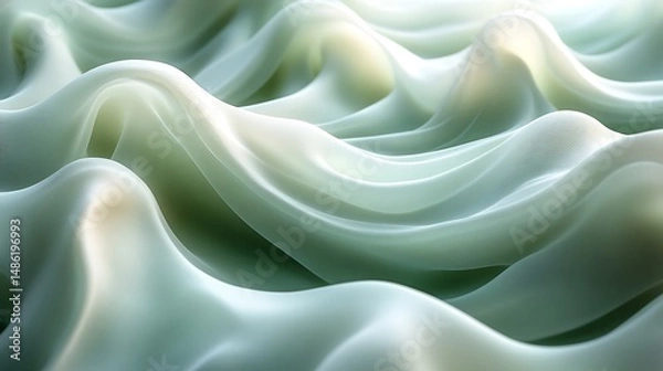 Fototapeta Relaxing minimalist abstract with smooth flowing fabric appearance high resolution photo