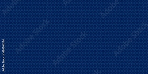 Obraz Dark grey abstract horizontal wide banner with hexagonal carbon fiber grid and bright glowing lines. Vector illustration
