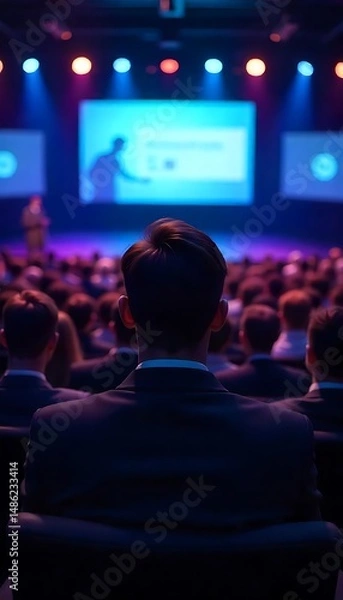 Fototapeta Generative AI Envisioning the Future Business Conference Audience