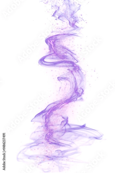 Obraz Ethereal Purple Smoke Swirl with Glowing Particles.