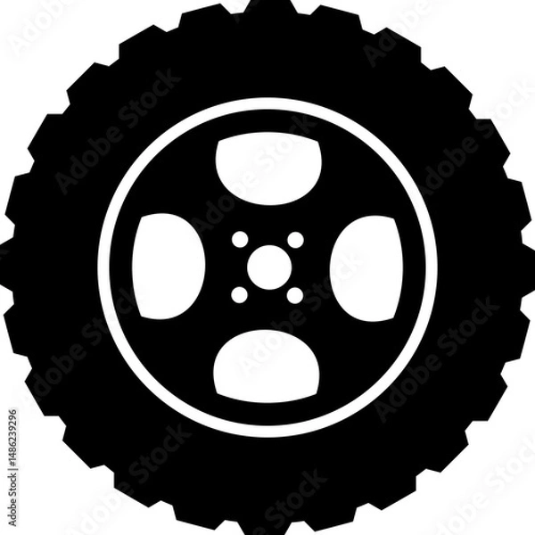 Obraz Tire Silhouette