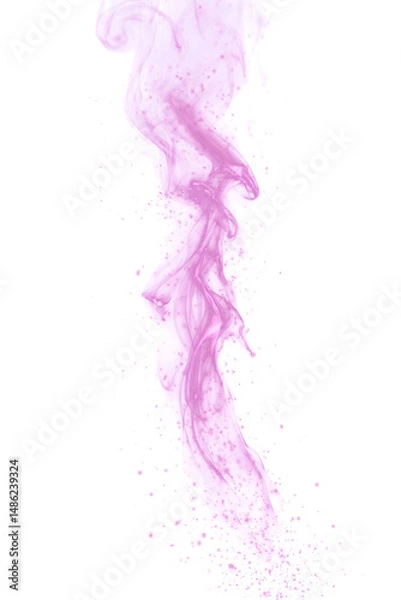 Obraz Purple Smoke Trail on Transparent Background.