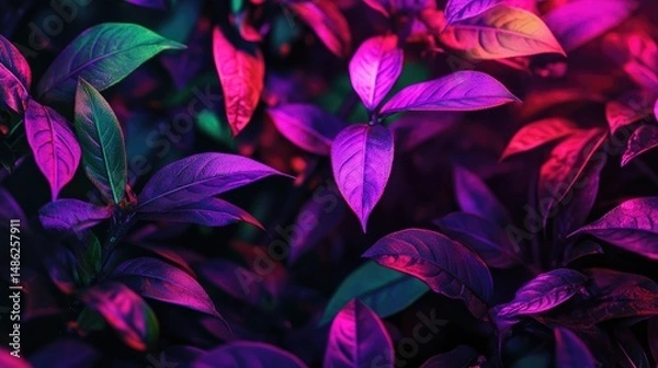 Obraz A close-up view of vibrant green spinach plants growing in a hydroponic setup,