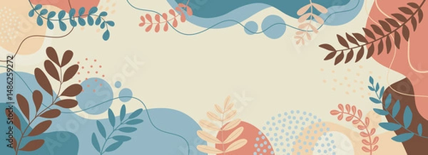 Fototapeta Design banner frame background .Colorful poster background vector illustration.