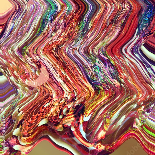 Fototapeta Colorful fashion print leopard designs.Fabric fashion pattern.Wave textile print design,illustration.Fractal colorful pattern.Print pattern illustration.New season fabric print.Textile fashion pattern