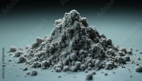 Fototapeta Close-up of a pile of heroin, showing its characteristic grey color and texture , withdrawal, harmful