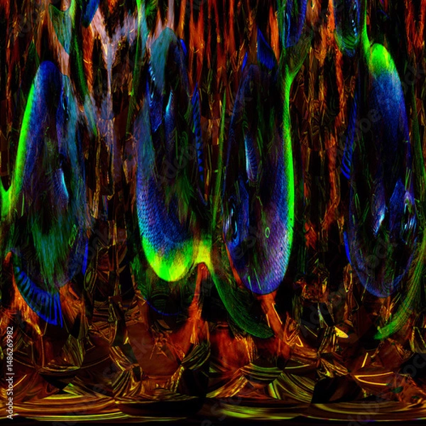 Fototapeta Colorful fashion print leopard designs.Fabric fashion pattern.Wave textile print design,illustration.Fractal colorful pattern.Print pattern illustration.New season fabric print.Textile fashion pattern