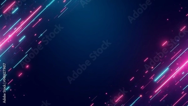 Fototapeta Abstract futuristic gaming background. Generative Ai.
