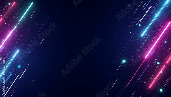Fototapeta Abstract futuristic gaming background. Generative Ai.