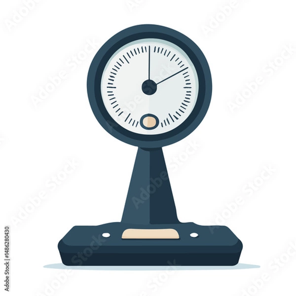 Obraz Weight Scale 2D flat vector illustration, isolated on a white background.